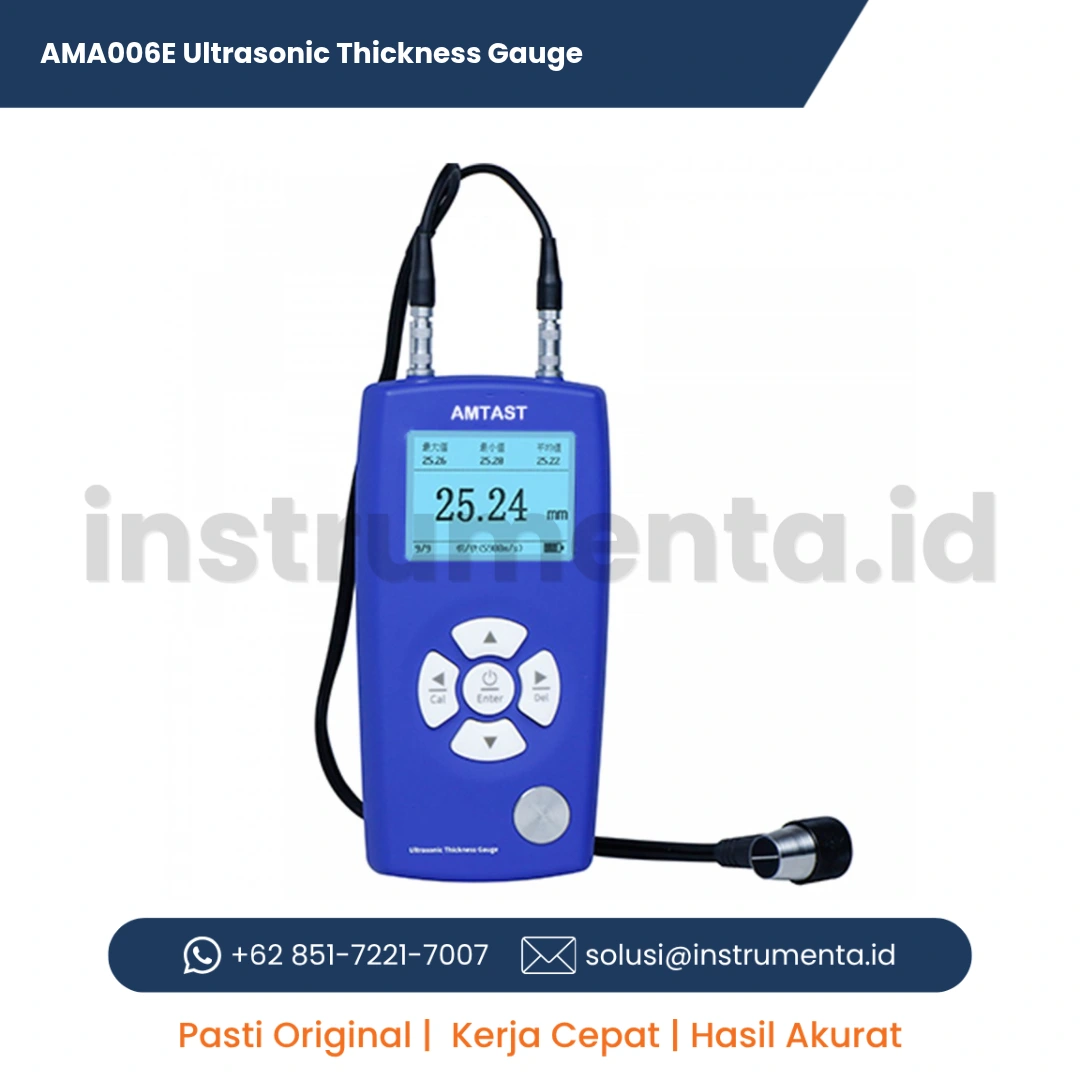 Official Supplier AMA006E Ultrasonic Thickness Gauge Alat Ukur Ketebalan Material Logam Digital Ultrasonik